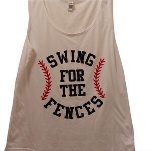 Kavio Baseball Tank Top Red White Blue L New